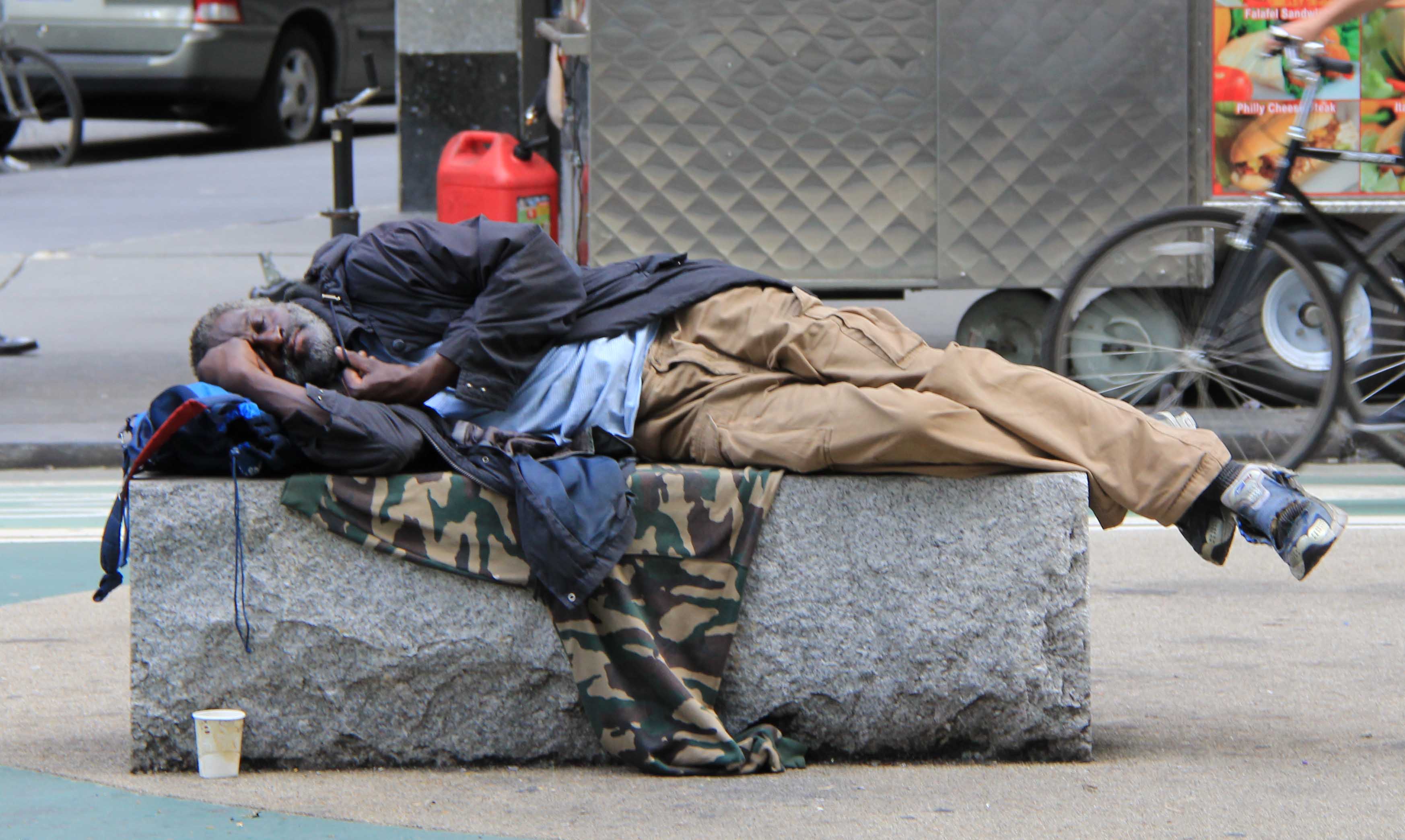 Число бездомных в Нью-Йорке имеет более 59 тыс.